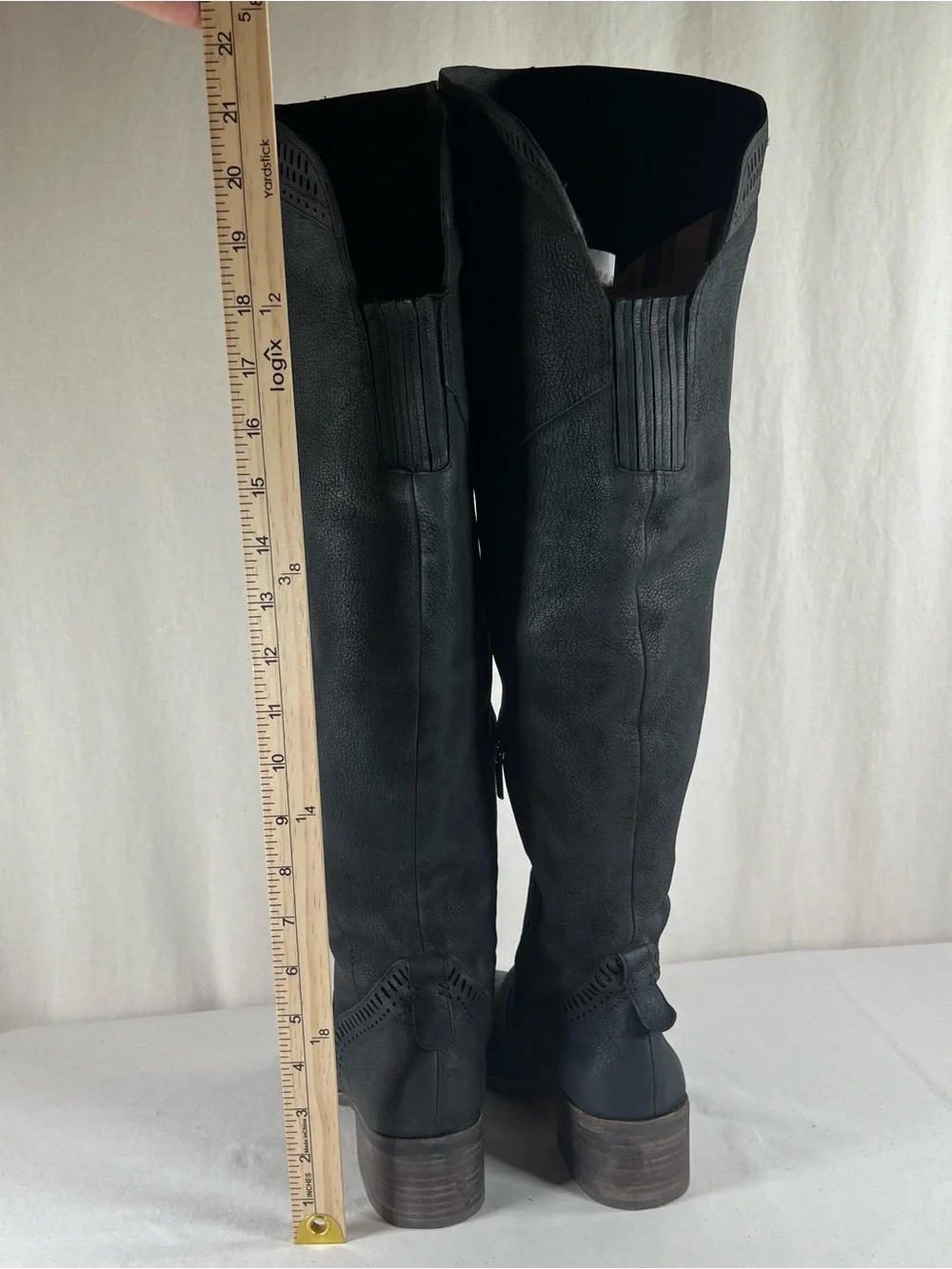 Vince Camuto Black Over-the-Knee Suede-Look Boots